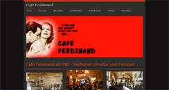 Desktop Screenshot of cafe-ferdinand.de