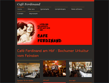 Tablet Screenshot of cafe-ferdinand.de